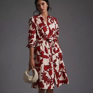 Maeve by Anthropologie Printed Shirt Dress